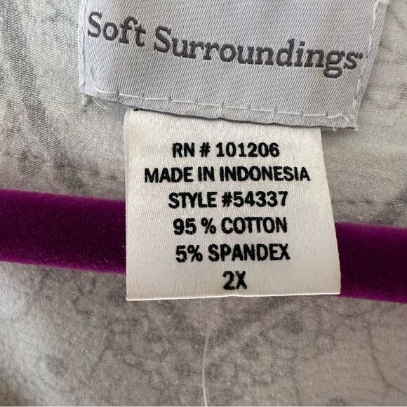 Soft Surroundings Multi Color Boho Abstract Blouse Top Size 2X - Picture 5 of 9